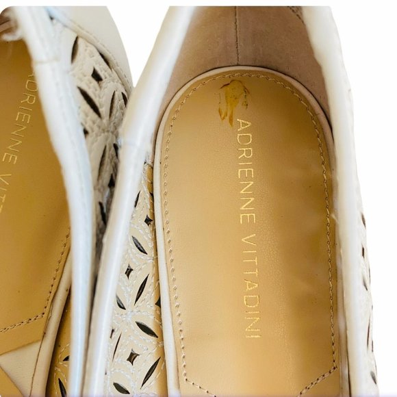 Adrienne Vittadini Leather Cut Out Ballet Flats Sz 10​ - Picture 11 of 12